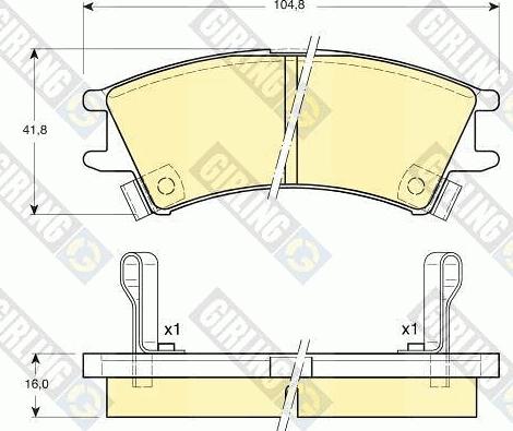 Girling 6131659 - Kit pastiglie freno, Freno a disco autozon.pro