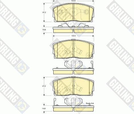 Girling 6131669 - Kit pastiglie freno, Freno a disco autozon.pro