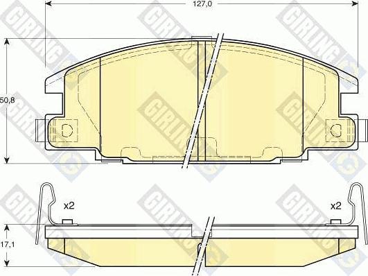 Girling 6131619 - Kit pastiglie freno, Freno a disco autozon.pro