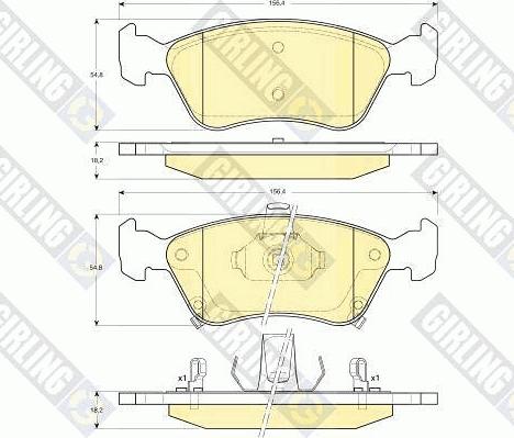 Girling 6131632 - Kit pastiglie freno, Freno a disco autozon.pro