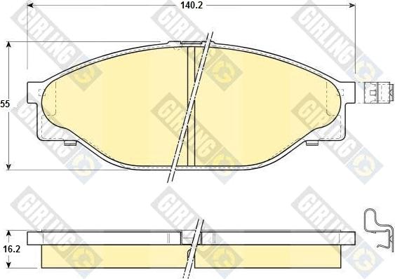 Girling 6131099 - Kit pastiglie freno, Freno a disco autozon.pro