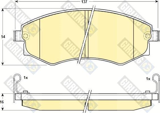 Girling 6131019 - Kit pastiglie freno, Freno a disco autozon.pro