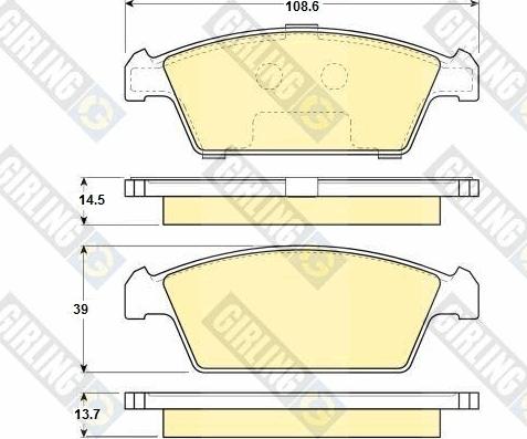 Girling 6131089 - Kit pastiglie freno, Freno a disco autozon.pro