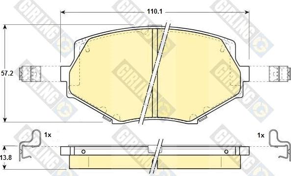 Girling 6131039 - Kit pastiglie freno, Freno a disco autozon.pro