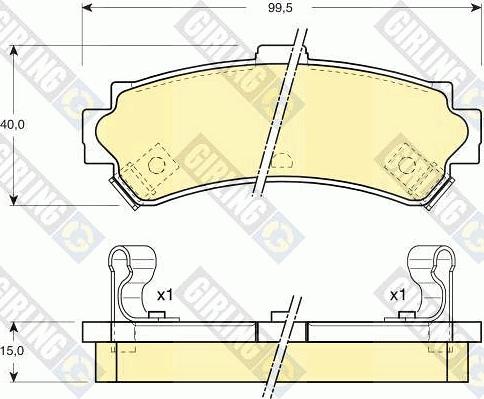 Girling 6131159 - Kit pastiglie freno, Freno a disco autozon.pro