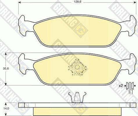 Girling 6131122 - Kit pastiglie freno, Freno a disco autozon.pro