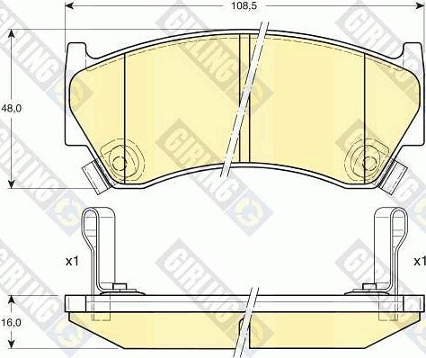 Girling 6131809 - Kit pastiglie freno, Freno a disco autozon.pro