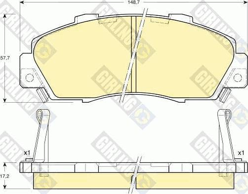 Girling 6131889 - Kit pastiglie freno, Freno a disco autozon.pro