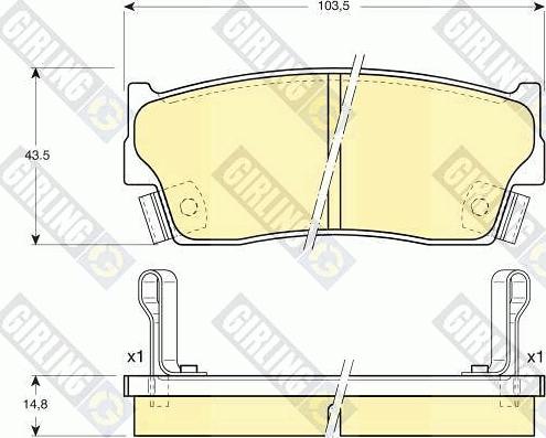 Girling 6131839 - Kit pastiglie freno, Freno a disco autozon.pro