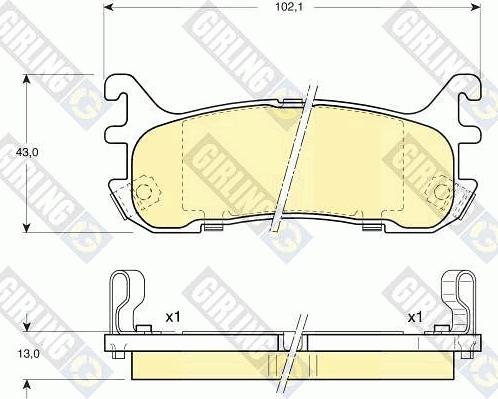 Girling 6131299 - Kit pastiglie freno, Freno a disco autozon.pro