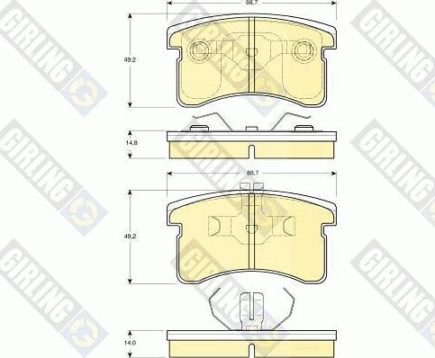 Girling 6131269 - Kit pastiglie freno, Freno a disco autozon.pro