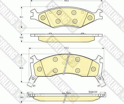 Girling 6131235 - Kit pastiglie freno, Freno a disco autozon.pro