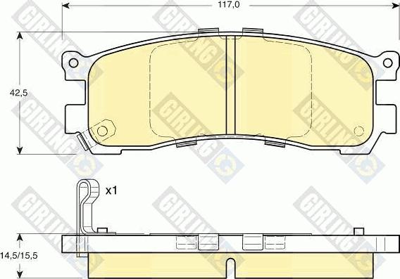 Girling 6131799 - Kit pastiglie freno, Freno a disco autozon.pro