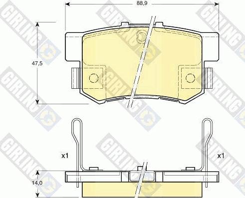 Girling 6131759 - Kit pastiglie freno, Freno a disco autozon.pro