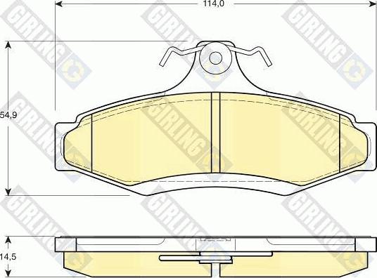 Girling 6131721 - Kit pastiglie freno, Freno a disco autozon.pro