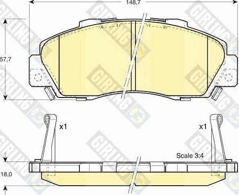 Girling 6131779 - Kit pastiglie freno, Freno a disco autozon.pro