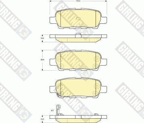 Girling 6133939 - Kit pastiglie freno, Freno a disco autozon.pro