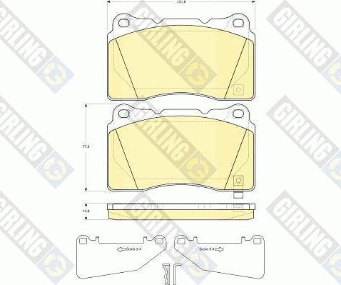 Girling 6133499 - Kit pastiglie freno, Freno a disco autozon.pro