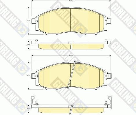 Girling 6133409 - Kit pastiglie freno, Freno a disco autozon.pro