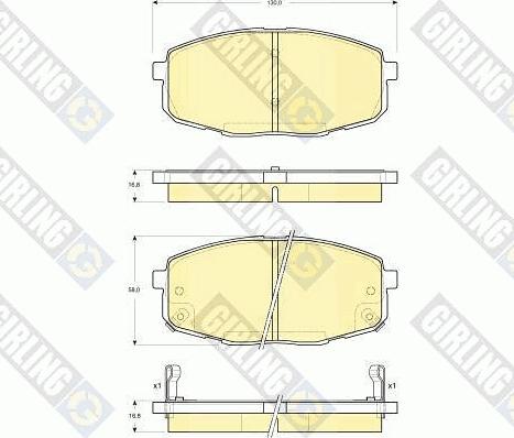 Girling 6133429 - Kit pastiglie freno, Freno a disco autozon.pro