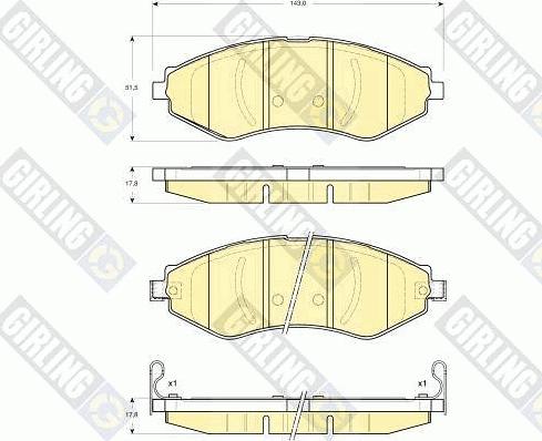 Girling 6133479 - Kit pastiglie freno, Freno a disco autozon.pro