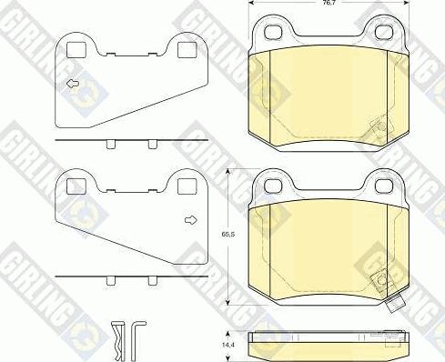 Girling 6133509 - Kit pastiglie freno, Freno a disco autozon.pro