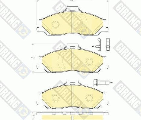 Girling 6133539 - Kit pastiglie freno, Freno a disco autozon.pro