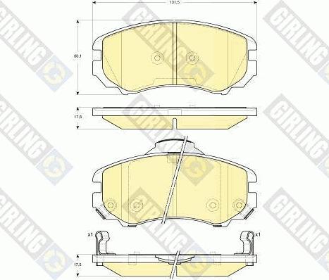 Girling 6133529 - Kit pastiglie freno, Freno a disco autozon.pro