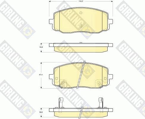 Girling 6133699 - Kit pastiglie freno, Freno a disco autozon.pro