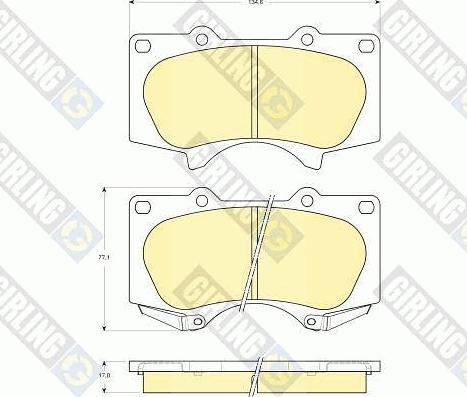 Girling 6133649 - Kit pastiglie freno, Freno a disco autozon.pro