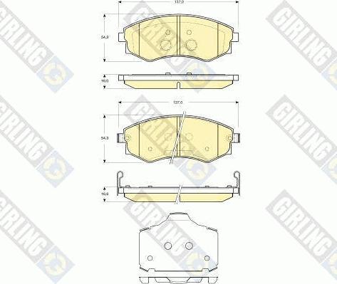 Girling 6133659 - Kit pastiglie freno, Freno a disco autozon.pro