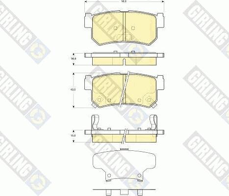 Girling 6133669 - Kit pastiglie freno, Freno a disco autozon.pro