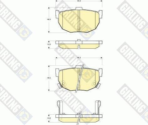 Girling 6133689 - Kit pastiglie freno, Freno a disco autozon.pro