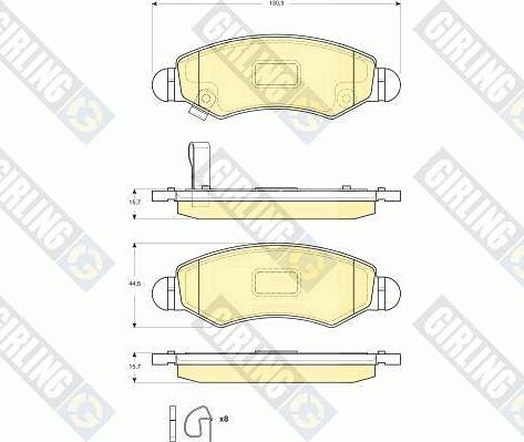 Girling 6133634 - Kit pastiglie freno, Freno a disco autozon.pro