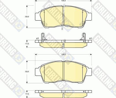 Girling 6133009 - Kit pastiglie freno, Freno a disco autozon.pro