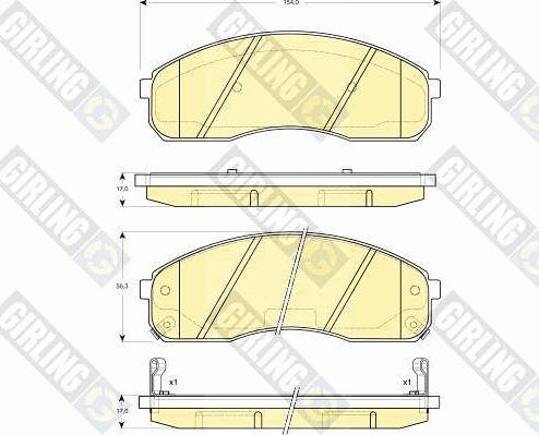 Girling 6133019 - Kit pastiglie freno, Freno a disco autozon.pro