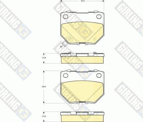 Girling 6133089 - Kit pastiglie freno, Freno a disco autozon.pro