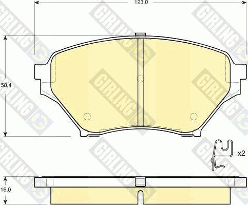 Girling 6133029 - Kit pastiglie freno, Freno a disco autozon.pro