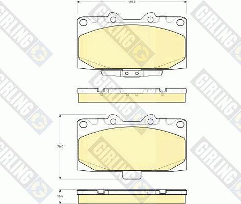 Girling 6133079 - Kit pastiglie freno, Freno a disco autozon.pro