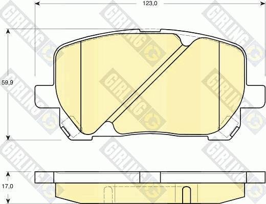 Girling 6133159 - Kit pastiglie freno, Freno a disco autozon.pro