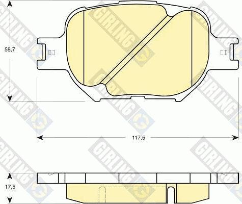 Girling 6133169 - Kit pastiglie freno, Freno a disco autozon.pro