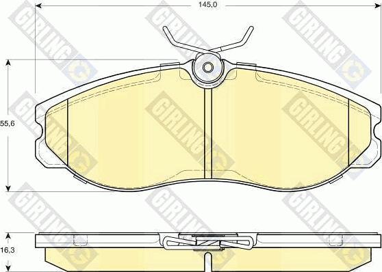 Girling 6133131 - Kit pastiglie freno, Freno a disco autozon.pro