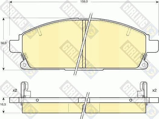 Girling 6133129 - Kit pastiglie freno, Freno a disco autozon.pro