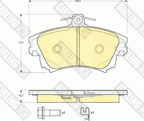 Girling 6133891 - Kit pastiglie freno, Freno a disco autozon.pro