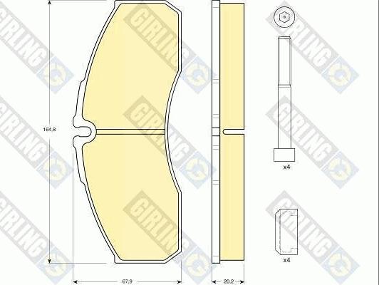 Girling 6133854 - Kit pastiglie freno, Freno a disco autozon.pro