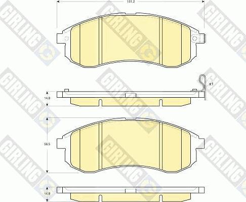 Girling 6133809 - Kit pastiglie freno, Freno a disco autozon.pro