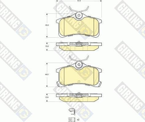 Girling 6133341 - Kit pastiglie freno, Freno a disco autozon.pro