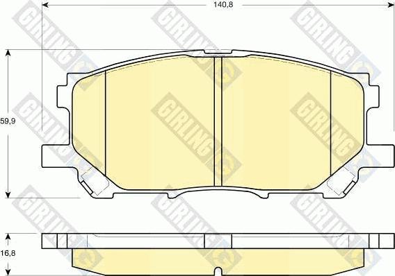 Girling 6133389 - Kit pastiglie freno, Freno a disco autozon.pro