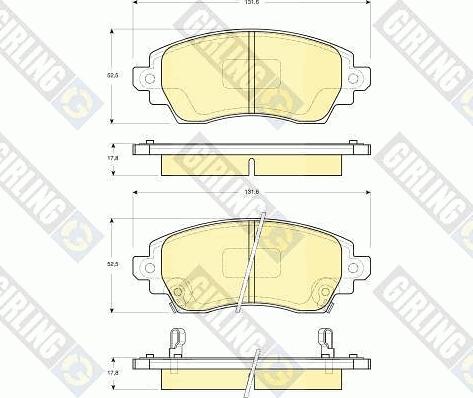 Girling 6133339 - Kit pastiglie freno, Freno a disco autozon.pro