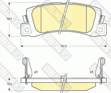 Girling 6133299 - Kit pastiglie freno, Freno a disco autozon.pro